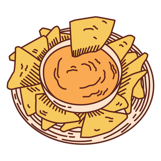Comida ilustración nachos