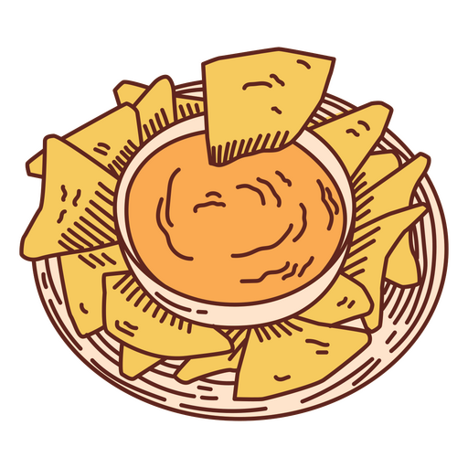 Comida ilustración nachos Diseño PNG