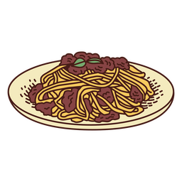 Lebensmittelillustrationsspaghetti PNG-Design