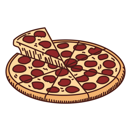 Pizza de ilustração de comida Desenho PNG