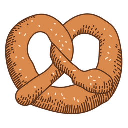 Food illustration pretzel Transparent PNG