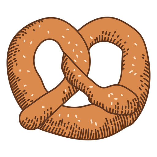 Food illustration pretzel
