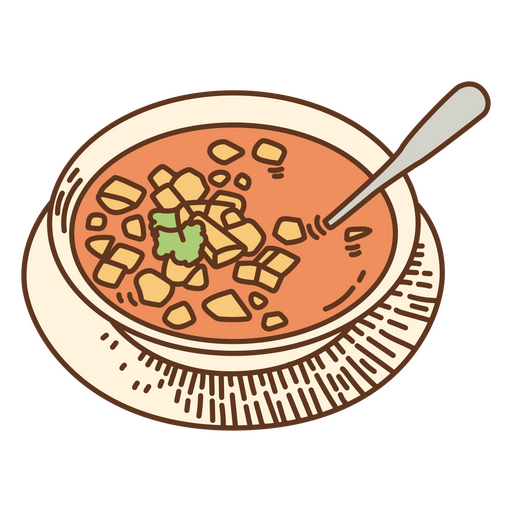 Food illustration soup