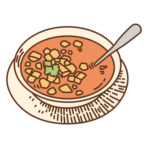 Sopa de ilustración de comida Diseño PNG