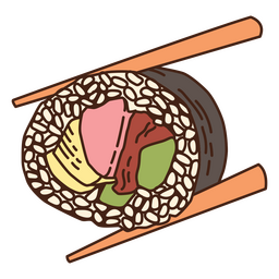 Food illustration sushi PNG Design