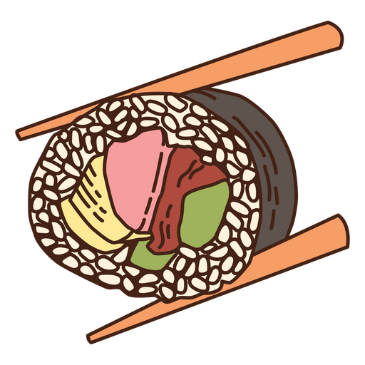 Sushi de ilustração de comida