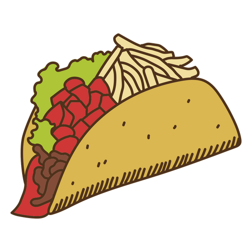 Tacos de ilustração de comida Desenho PNG