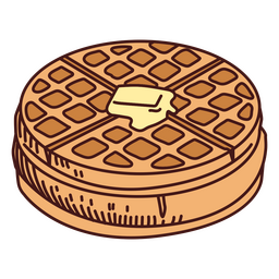 Food illustration waffles PNG Design Transparent PNG