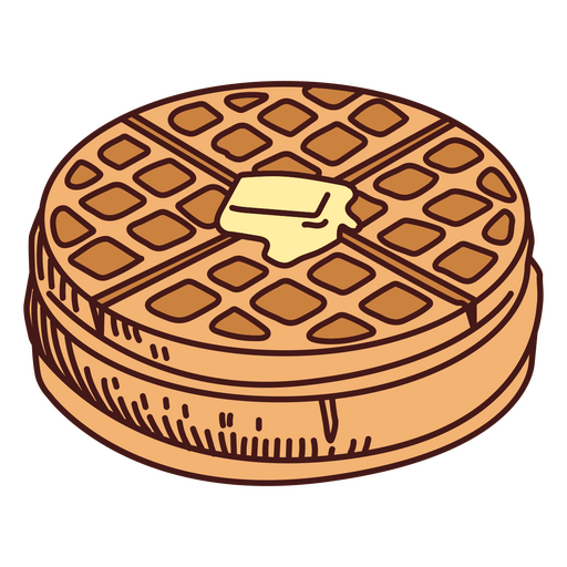 Food illustration waffles