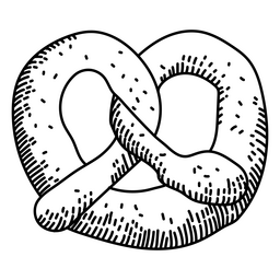 Food Line Art Brezel PNG-Design