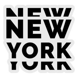 Letras em negrito de Nova York Desenho PNG