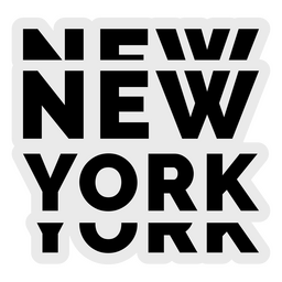Letras en negrita de Nueva York Diseño PNG