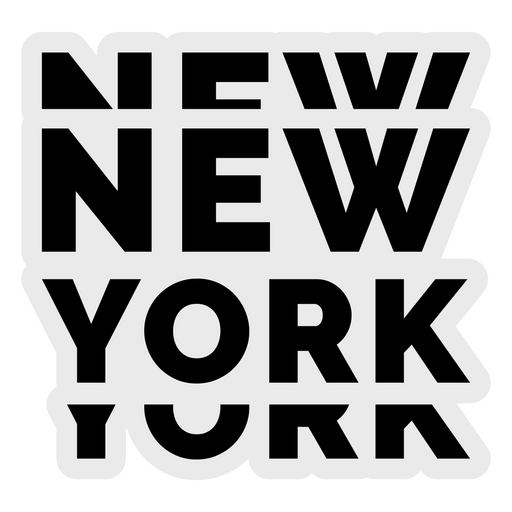 Letras en negrita de Nueva York Diseño PNG