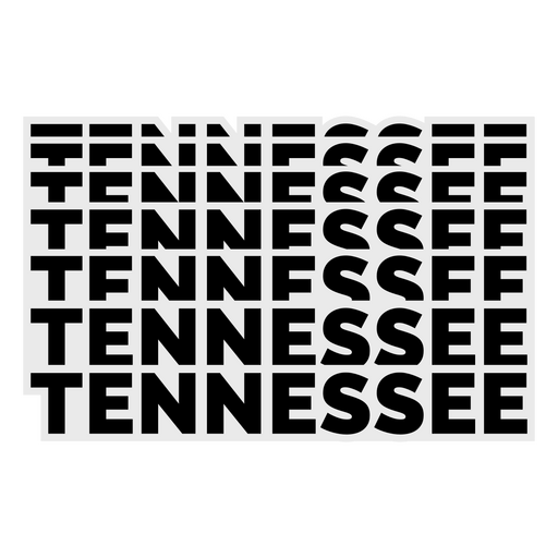 Letras en negrita de Tennessee Diseño PNG