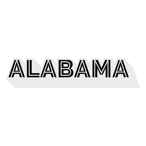 Alabama-fetter Schriftzug PNG-Design