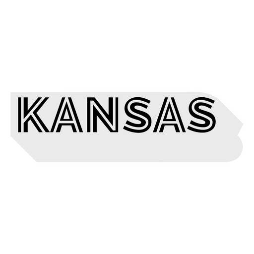 Letras en negrita de Kansas Diseño PNG