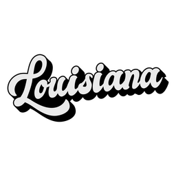 States lettering louisiana PNG Design