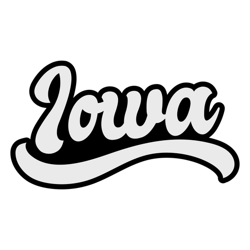 Staaten, die iowa beschriften PNG-Design