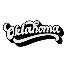 Staaten, die Oklahoma beschriften PNG-Design