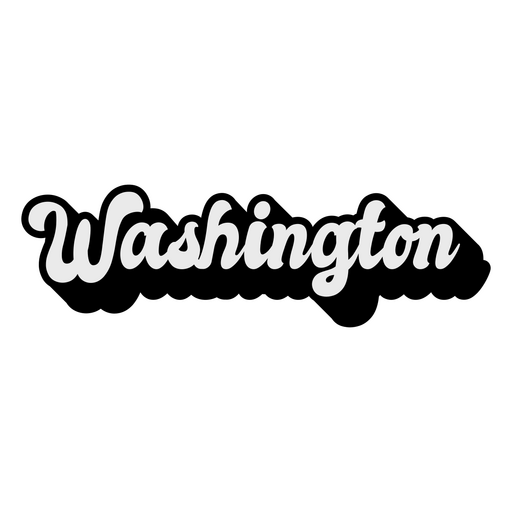 Estados letras washington Diseño PNG