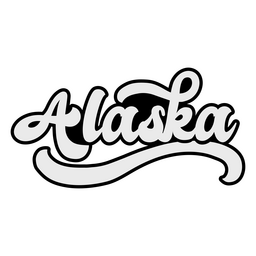 Letras retro de alaska Transparent PNG