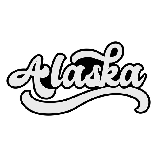 Alaska Retro Lettering PNG Design