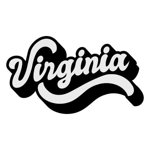 Letras retrô da Virgínia