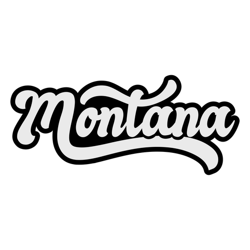 Letras retrô de Montana Desenho PNG