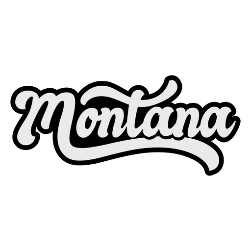 Montana Retro-Schriftzug PNG-Design