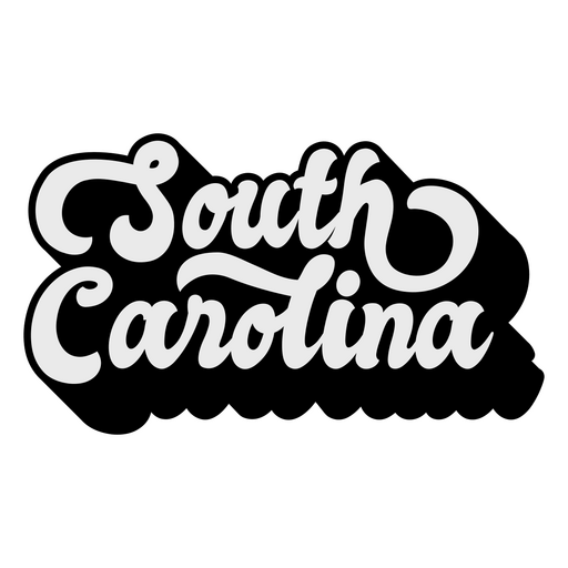 Staaten, die South Carolina beschriften PNG-Design