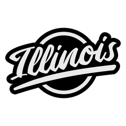 States lettering illinois PNG Design