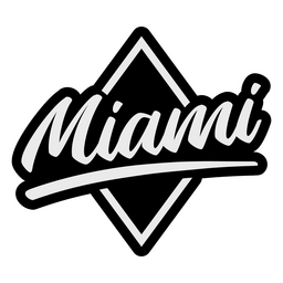 Letras escovadas Miami Desenho PNG