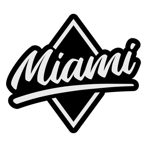 Letras escovadas Miami Desenho PNG
