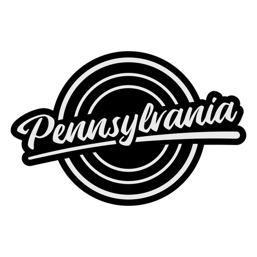 States lettering pennsylvania PNG Design