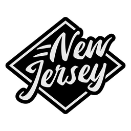 Estados letras nueva jersey Diseño PNG