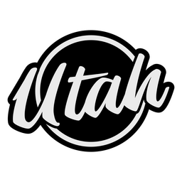 Utah Brushed Lettering PNG Design Transparent PNG