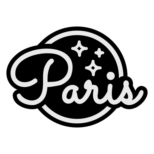 Lugares letras paris Diseño PNG