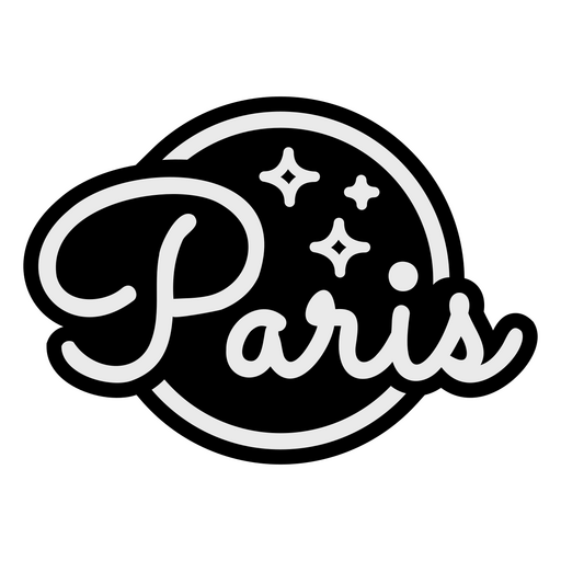 Places lettering paris PNG Design