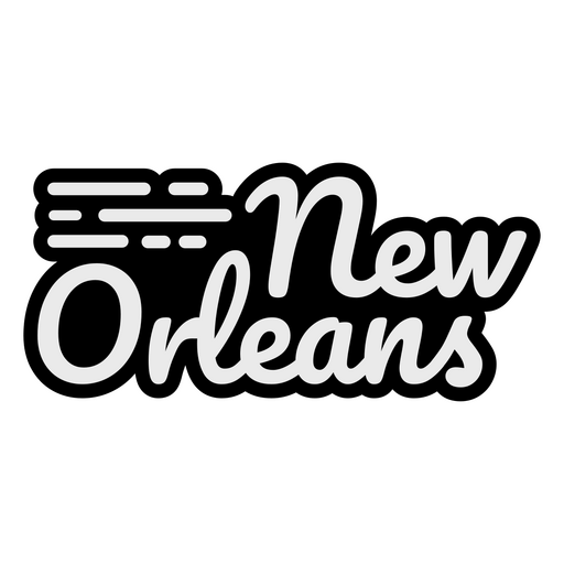 Letras cursivas de Nueva Orleans Diseño PNG
