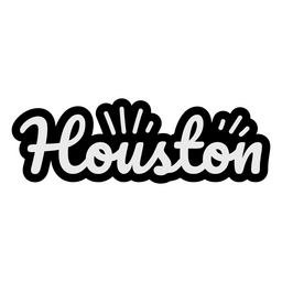 Houston Cursive Lettering PNG Design Transparent PNG