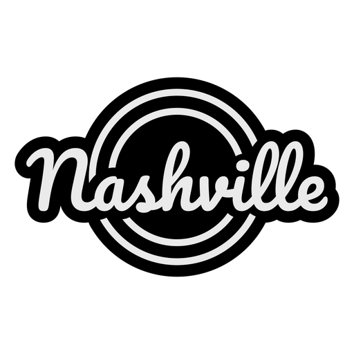 Orte, die Nashville beschriften PNG-Design