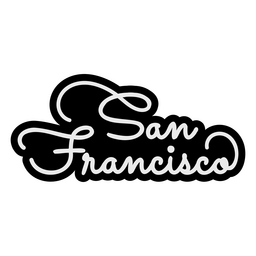 Orte, die san francisco beschriften PNG-Design