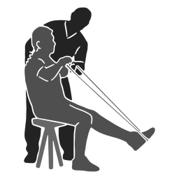 Physiotherapist silhouette PNG Design