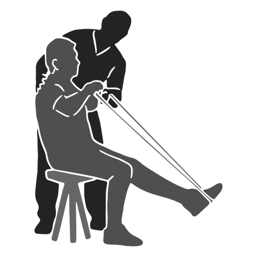 Physiotherapist silhouette