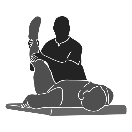 Silhouette des Physiotherapeuten PNG-Design