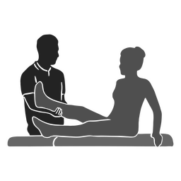 Silhueta de médico de medicina fisioterapeuta Desenho PNG