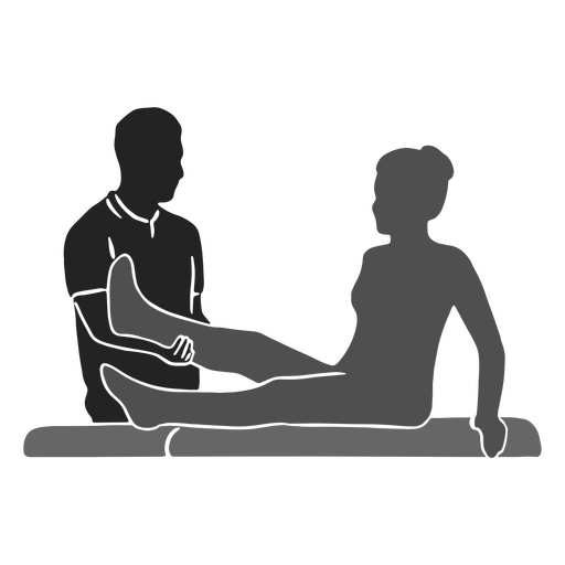 Physiotherapist medicine doctor silhouette