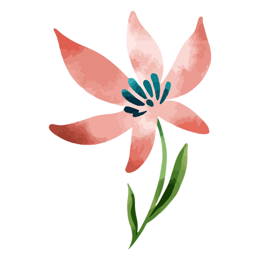 Botanical delicate watercolor flower PNG Design