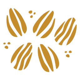 Sommer-Natur-Kakaobohnen-Symbol PNG-Design
