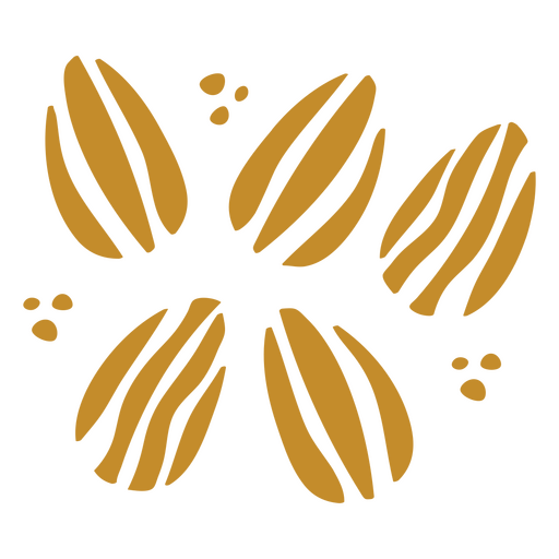 Sommer-Natur-Kakaobohnen-Symbol PNG-Design